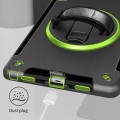Czarno-Zielone Pancerne Etui z Uchwytem do Lenovo Tab P11 2 generacja