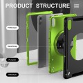 Czarno-Zielone Pancerne Etui z Uchwytem do Lenovo Tab P11 2 generacja