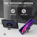 Czarno-granatowe Pancerne Etui z Uchwytem do Lenovo Tab P11 2 generacja