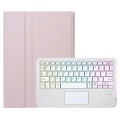 Różowe Etui z Podświetlaną Klawiaturą z Touchpad do Lenovo Tab P11 2 Generacja
