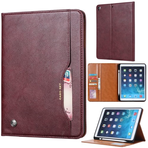 Skórzany Etui Pokrowiec do iPad 9.7 2017 bordowy