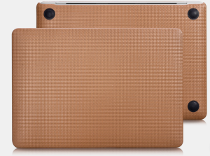 iCarer Skórzane Etui Obudowa do Macbook Air 13.6 M4 M3 M2 brązowe