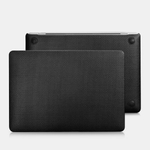 iCarer Skórzane Etui Obudowa do Macbook Air 13.6 M4 M3 M2 czarne