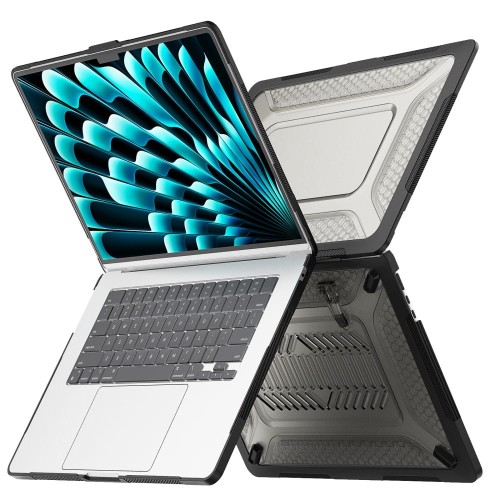 Pancerne Etui Obudowa do Apple MacBook Air 15.3 M4 M3 M2 czarne