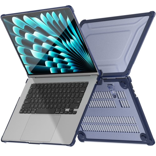 Pancerne Etui Obudowa Case do Apple MacBook Air 15.3 M4 M3 M2 granatowe