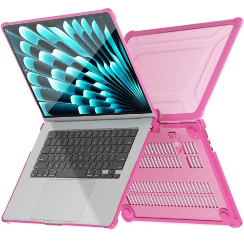 Pancerne Etui Obudowa Case do Apple MacBook Air 15.3M4 M3 M2 różowe