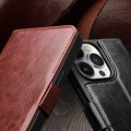 QIALINO Eleganckie Skórzane Etui Pokrowiec do iPhone 15 Pro brązowe
