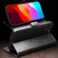 QIALINO Eleganckie Skórzane Etui Pokrowiec do iPhone 15 Pro czarne