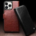 QIALINO Eleganckie Skórzane Etui Pokrowiec do iPhone 15 Pro czarne