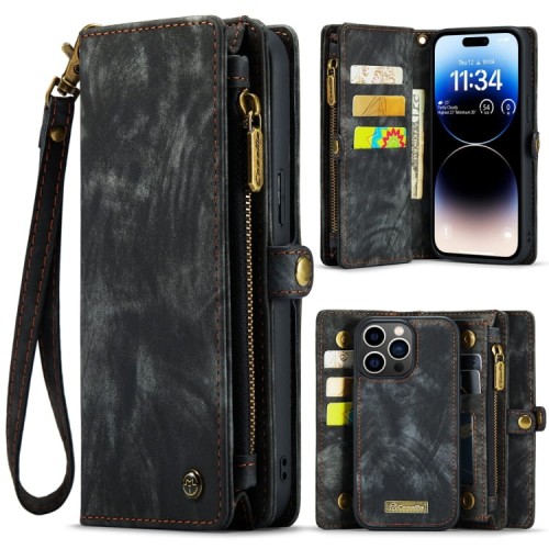 Pokrowiec Magnetyczne Etui Portfel CASEME do iPhone 15 Pro czarny