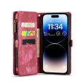 Pokrowiec Magnetyczne Etui Portfel CASEME do iPhone 15 Pro różowy
