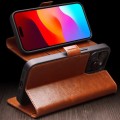 QIALINO Eleganckie Skórzane Etui Pokrowiec do iPhone 15 Pro Max brązowe jasne