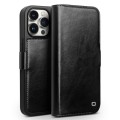 QIALINO Eleganckie Skórzane Etui Pokrowiec do iPhone 15 Pro Max czarne