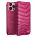 QIALINO Eleganckie Skórzane Etui Pokrowiec do iPhone 15 Pro Max różowe