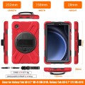 Mocne Pancerne Etui z Uchwytem do Samsung Galaxy Tab A9 czerwone