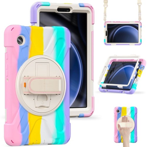 Mocne Pancerne Etui z Uchwytem do Samsung Galaxy Tab A9 kolorowe