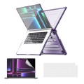 Pancerne Etui Obudowa Case do Apple MacBook Pro 14 M1 M2 M3 fioletowe