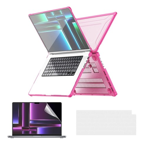 Pancerne Etui Obudowa Case do Apple MacBook Pro 14 M1 M2 M3 różowe