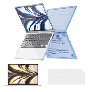Pancerne Etui Obudowa Case do Apple MacBook Air 13.6 M4 M3 M2 niebieskie
