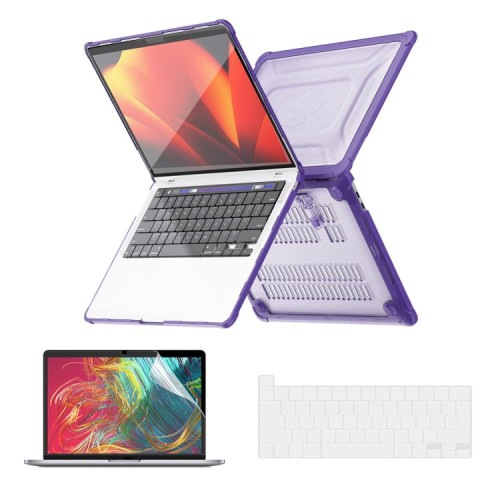 Pancerne Etui Obudowa Case do Apple MacBook Pro 13.3 A2251/A2289/A2338 fioletowe