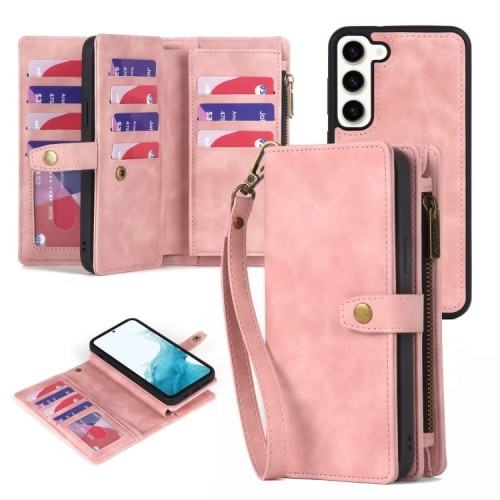 Różowy Pokrowiec Portfel CASEME do Samsung Galaxy S22 5G
