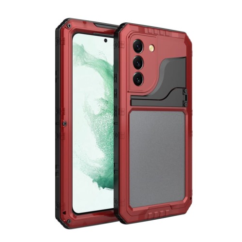 Pancerne Etui Metal Silikon do Samsung Galaxy S22 5G czerwone