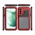 Pancerne Etui Metal Silikon do Samsung Galaxy S22 5G czerwone
