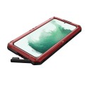 Pancerne Etui Metal Silikon do Samsung Galaxy S22 5G czerwone