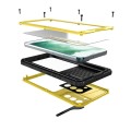 Pancerne Etui Metal Silikon do Samsung Galaxy S22 5G żółte
