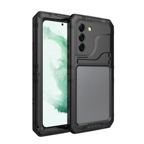 Pancerne Etui Metal Silikon do Samsung Galaxy S22 5G czarne