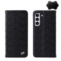 Fierre Shann Eleganckie Skórzane Etui do Samsung Galaxy S22 5G czarne