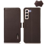 Skórzane Etui Pokrowiec KHAZNEH FRID do Samsung Galaxy S22 5G brązowe