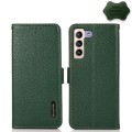 Skórzane Etui Pokrowiec KHAZNEH FRID do Samsung Galaxy S22 5G zielone