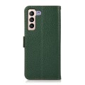 Skórzane Etui Pokrowiec KHAZNEH FRID do Samsung Galaxy S22 5G zielone