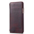 Skórzany Portfel Pokrowiec Etui do iPhone X/XS bordowy
