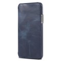 Skórzany Portfel Pokrowiec Etui do iPhone X/XS granatowy
