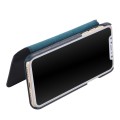 Skórzany Portfel Pokrowiec Etui do iPhone X/XS granatowy