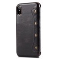 Skórzany Portfel Pokrowiec Etui do iPhone X/XS czarny
