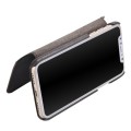Skórzany Portfel Pokrowiec Etui do iPhone X/XS czarny