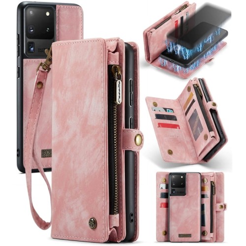 Pokrowiec Portfel Etui CASEME do Samsung Galaxy S20 Plus różowy