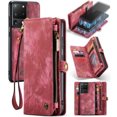 Pokrowiec Portfel Etui CASEME do Samsung Galaxy S20 Plus czerwone
