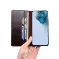 Denior Skórzane Etui Pokrowiec do Samsung Galaxy S20 Plus bordowe