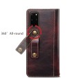 Denior Skórzane Etui Pokrowiec do Samsung Galaxy S20 Plus bordowe