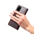 Denior Skórzane Etui Pokrowiec do Samsung Galaxy S20 Plus bordowe