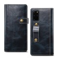 Denior Skórzane Etui Pokrowiec do Samsung Galaxy S20 Plus granatowe