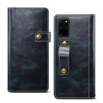 Denior Skórzane Etui Pokrowiec do Samsung Galaxy S20 Plus granatowe
