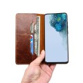 Denior Skórzane Etui Pokrowiec do Samsung Galaxy S20 Plus brązowe
