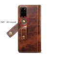 Denior Skórzane Etui Pokrowiec do Samsung Galaxy S20 Plus brązowe