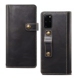 Denior Skórzane Etui Pokrowiec do Samsung Galaxy S20 Plus czarne