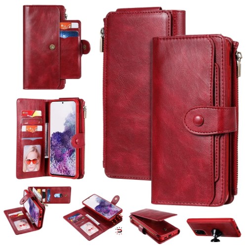 Wielofunkcyjny Pokrowiec Etui do Samsung Galaxy S20 Plus czerwony